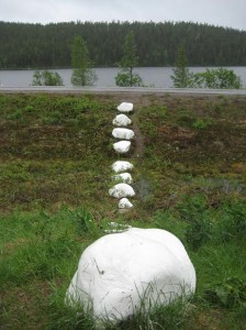 Markierung des Polarkreises