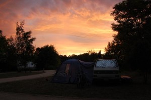 Sonnenuntergang im Spreepark