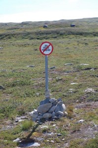 Steinmännchen bauen verboten