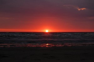 gepflegter Sonnenuntergang